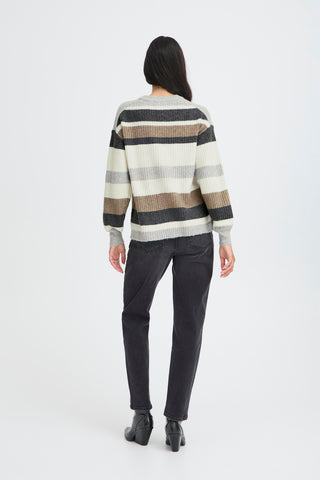 Onema Round Neck Jumper | Grey Melange