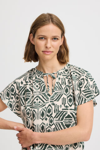 Mjoelle V Neck Top  | Ethnic Sea Spray