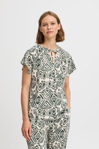 Mjoelle V Neck Top  | Ethnic Sea Spray