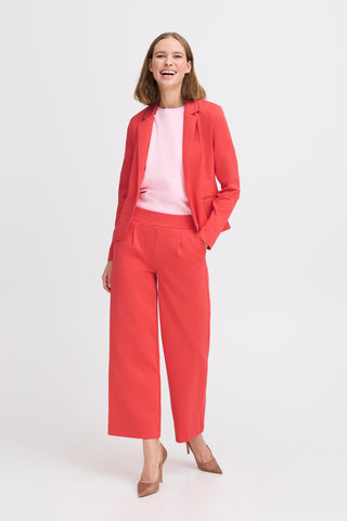 Rizette Wide Trousers | Poinsettia