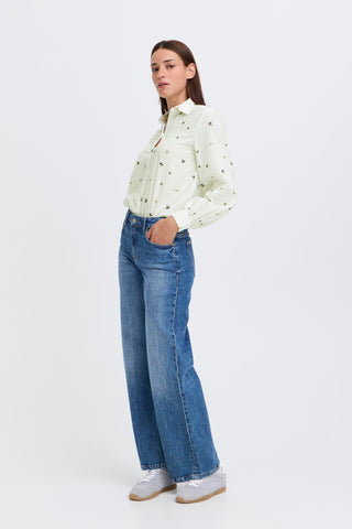 Jadis Shirt | Multi Embroidered Flower