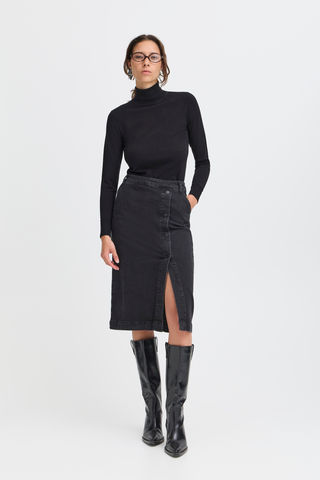 Morla Rollneck Jumper | Black