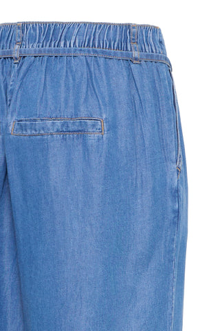 Kosmo Cropped Trousers | Mid Denim Blue