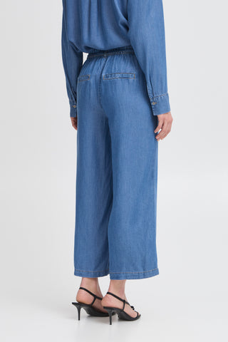 Kosmo Cropped Trousers | Mid Denim Blue