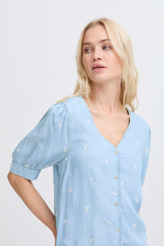 Kosmo V Shirt | Light Blue Denim