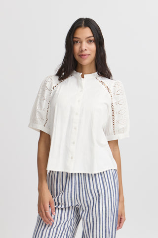 Frankie Short Sleeve Shirt | Marshmallow