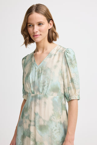 Ibine Short Sleeve Dress | Blue Haze Blur