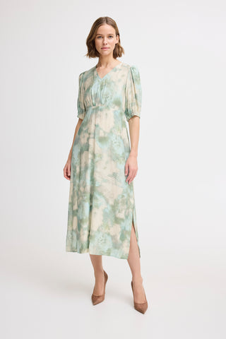 Ibine Short Sleeve Dress | Blue Haze Blur