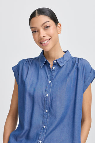 Kosmo Shirt | Mid Blue Denim