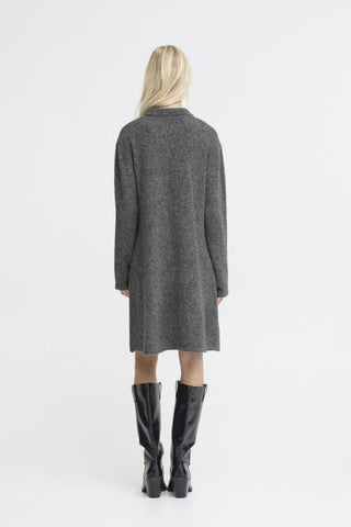 Omea Polo Dress | Dark Grey Melange