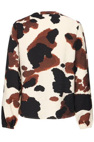 Hamma Pintuck Shirt | Cowhide Print
