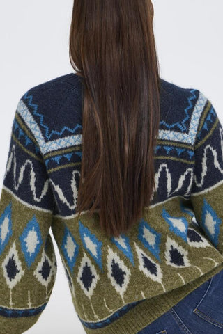 Nafta Jacquard Jumper | Navy Blazer
