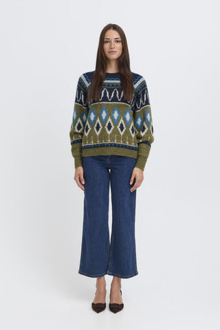 Nafta Jacquard Jumper | Navy Blazer
