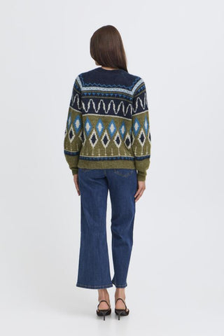 Nafta Jacquard Jumper | Navy Blazer