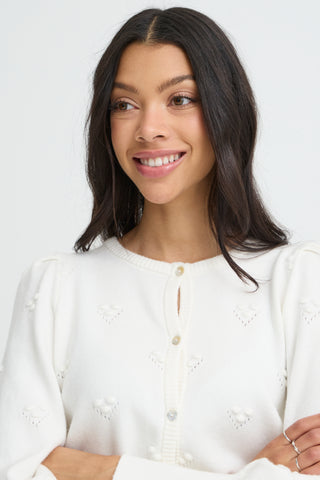 Manina Structured Cardigan | Marshmallow