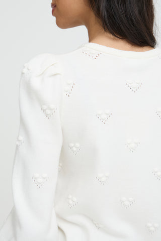 Manina Structured Cardigan | Marshmallow