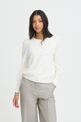 Manina Structured Cardigan | Marshmallow