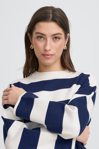 Otari Striped Jumper | Medieval Blue