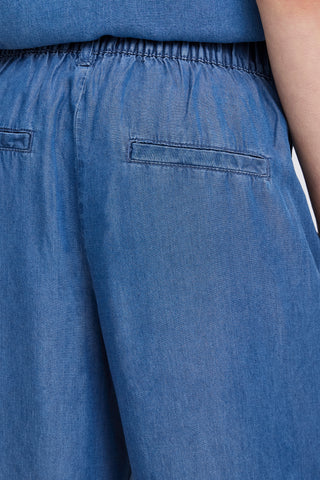 Kosmo Embroidered Pants | Mid Blue Denim
