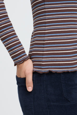 Tone Long Sleeve Tee  | Java Stripe