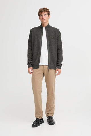 Granby Structure Cardigan  | Charcoal Mix