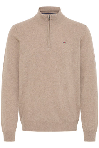 Hamilton 1/2 Zip Knit  | Crockery Melange
