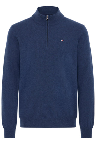 Hamilton 1/2 Zip Knit  | Dark Denim Melange