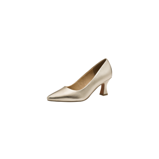 Pantent Pointed Court Shoe | Gold
