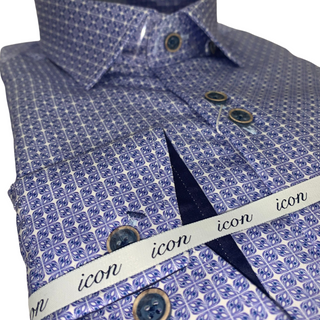 Advise Tailored Icon Range Shirt White Blue