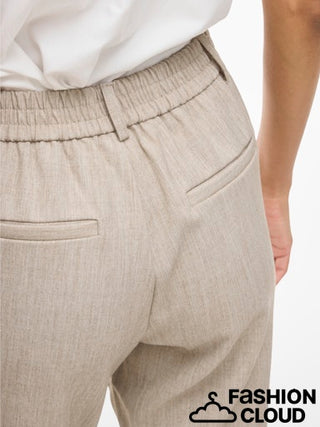 Varone High Waist Slim Pants  | Natural Melange