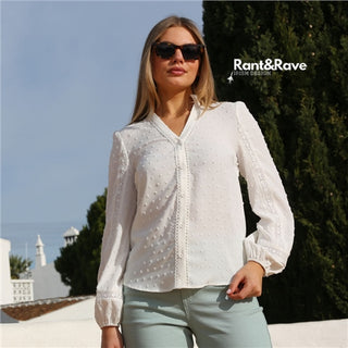 Rant and Rave Edna Top White