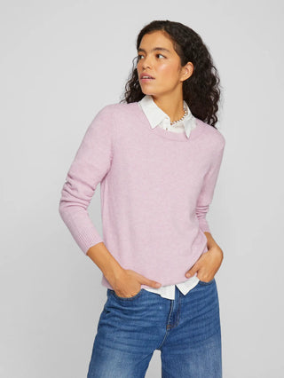 Viril Round Neck Long Sleeve Knit | Winsome Orchid