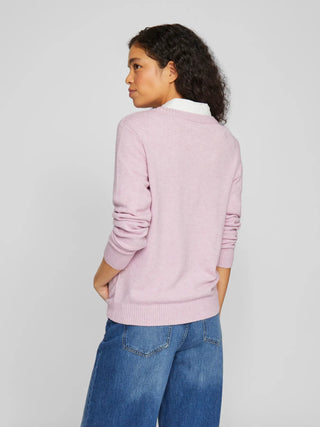 Viril Round Neck Long Sleeve Knit | Winsome Orchid