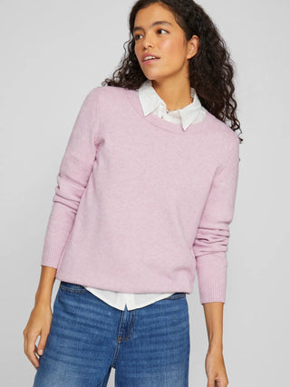 Viril Round Neck Long Sleeve Knit | Winsome Orchid