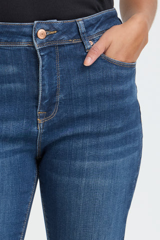 Sandra High Waist Straight Leg Jean | Medium Blue