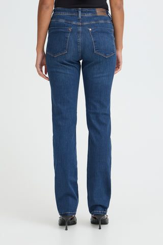 Sandra High Waist Straight Leg Jean | Medium Blue