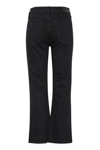 Ria High Waist Kick Flared Leg Jean | Black