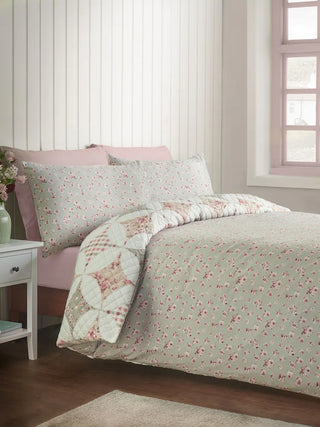 Pinsonic Patchwork Reversible Duvet Cover | Green