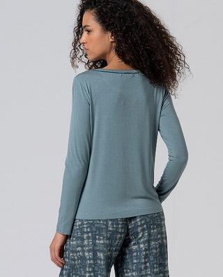 Ringer Tee | Dusty Blue