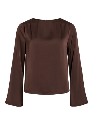Ravenna Long Sleeve Top  | Coffee Bean