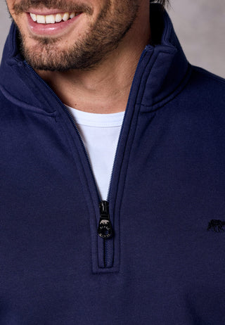 Rivet & Denim 1/4 Zip Flux Knit | Navy