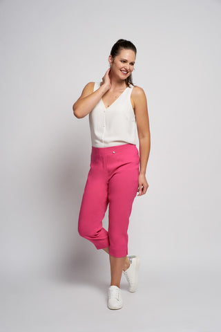 Corrib Crop Trousers With Pockets | Fuschia