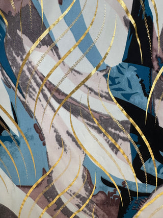 Magic Dress | Blue Gold Geo