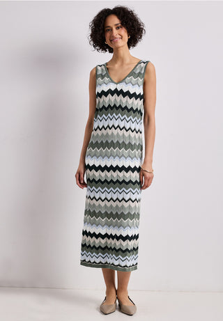 Multicolour Zig Zag Dress | Bound Green
