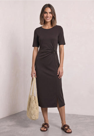 Wrap Jersey Dress | Black Coffee