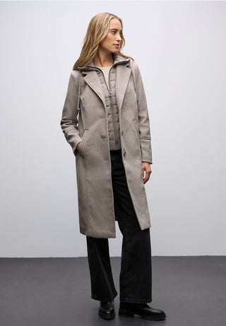 Long Reevers Coat  | Sandy Mocca Melange