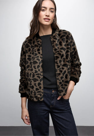 Leo Fur Bomber | Teddy Brown