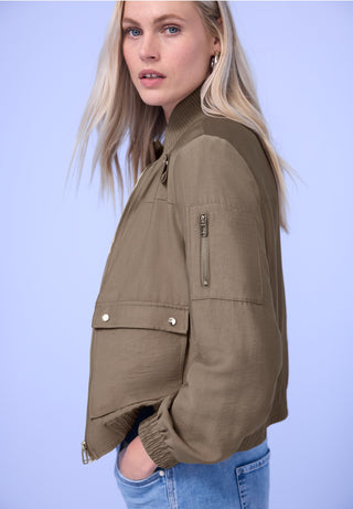 Short Utility Blouse Jacket | Light Terra Mocha