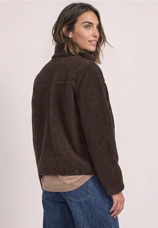 Short Teddy Jacket | Auburn Brown