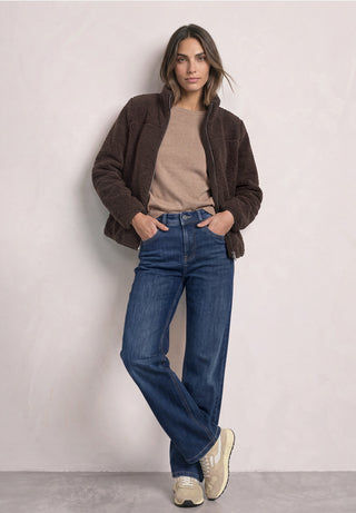 Short Teddy Jacket | Auburn Brown